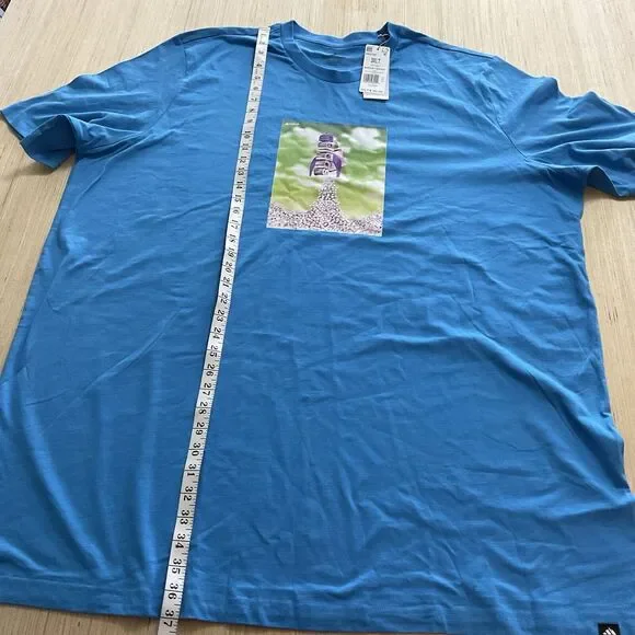 Adidas Mens T-Shirt Big Tall Boost Rocket Graphic Tee Pulse Blue 3XLT HK6760 New - Picture 4 of 10